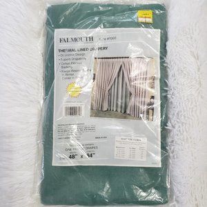 Vtg Stanwood Pleated Drapes Insulated #1060 48W x 84L USA Green Room Darken NEW